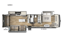 Rockwood Luxury 329DV Floorplan Image