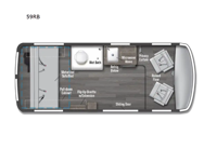 2024 Winnebago Roam Open Concept 59RB Floorplan