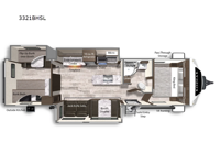 Kodiak Ultimate 3321BHSL Floorplan Image
