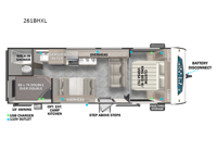 Salem Cruise Lite 261BHXL Floorplan Image