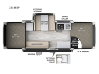 Rockwood Extreme Sports 2318ESP Floorplan Image