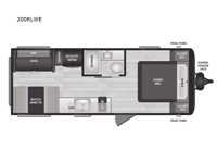 Hideout Sport 200RLWE Floorplan Image