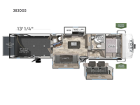 Puma Unleashed 383DSS Floorplan Image