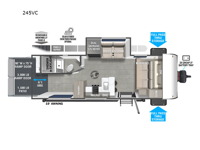 Wildwood FSX 245VC Floorplan Image