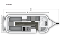 Legacy Elite ll Twin Bed Floorplan Image
