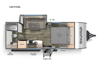 Cherokee Wolf Pup Black Label 16KHWBL Floorplan Image
