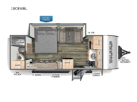 Cherokee Wolf Pup Black Label 18CBWBL Floorplan Image