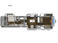 2024 Dutchmen RV Yukon 421FL Floorplan