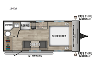 Sportsmen Classic 160QB Floorplan Image