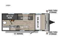 Sportsmen Classic 180BH Floorplan Image