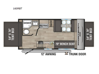 Sportsmen Classic 160RBT Floorplan Image