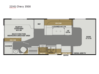 Freelander 22XG Chevy 3500 Floorplan Image