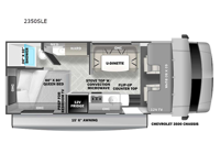 Sunseeker LE 2350LE Chevy Floorplan Image