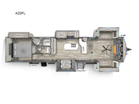 2024 Forest River RV Sandpiper Destination Trailers 420FL Floorplan
