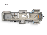 Sandpiper Destination Trailers 420FL Floorplan Image