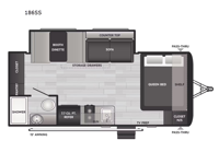 Hideout Sport Single Axle 186SS Floorplan Image