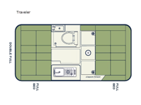 Happier Camper Traveler Floorplan Image