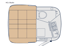 Happier Camper HC1 Studio Floorplan Image