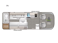 2025 Thor Motor Coach Sequence 20L Floorplan