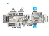 Salem Hemisphere Elite 34RL Floorplan Image