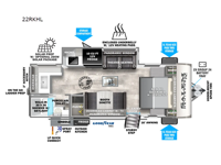 Salem Hemisphere Hyper-Lyte 22RKHL Floorplan Image