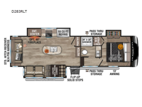 Durango Half-Ton D283RLT Floorplan Image
