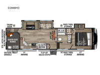 Durango Half-Ton D286BHD Floorplan Image