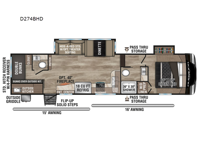 Durango Half-Ton D274BHD Floorplan Image