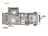 Wildwood X-Lite 24RLXL Floorplan Image