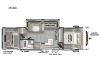 Wildwood X-Lite 28VBXL Floorplan Image