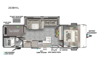 Wildwood X-Lite 263BHXL Floorplan Image