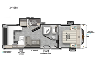 Wildwood X-Lite 24VIEWX Floorplan Image