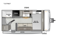 Wildwood Select T157FBGT Floorplan Image