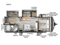Flagstaff Super Lite 26BHW Floorplan Image