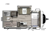 Kodiak Cub 170BH Floorplan Image