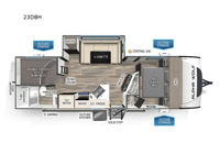 Cherokee Alpha Wolf 23DBH Floorplan Image