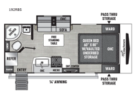 Freedom Express Ultra Lite 192RBS Floorplan Image