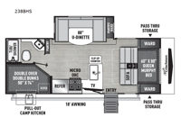 Freedom Express Ultra Lite 238BHS Floorplan Image