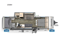 Cherokee Wolf Pup 25JBW Floorplan Image