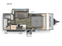 Cherokee Wolf Pup 16KHW Floorplan Image