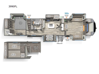 Sandpiper 3990FL Floorplan Image