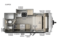 Rockwood GEO Pro G19FDS Floorplan Image