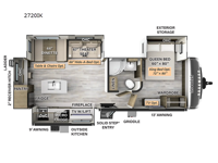 Rockwood Ultra Lite 2720IK Floorplan Image