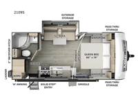 Rockwood Mini Lite 2109S Floorplan