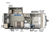 Rockwood Mini Lite 2515S Floorplan