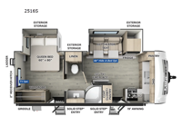 Rockwood Mini Lite 2516S Floorplan Image