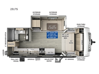 Rockwood Mini Lite 2517S Floorplan Image