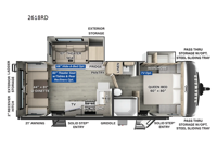 Rockwood Ultra Lite 2618RD Floorplan Image