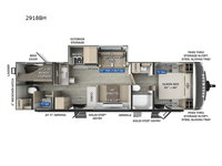 Rockwood Ultra Lite 2918BH Floorplan Image