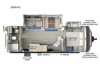 Rockwood Ultra Lite 2606WS Floorplan Image